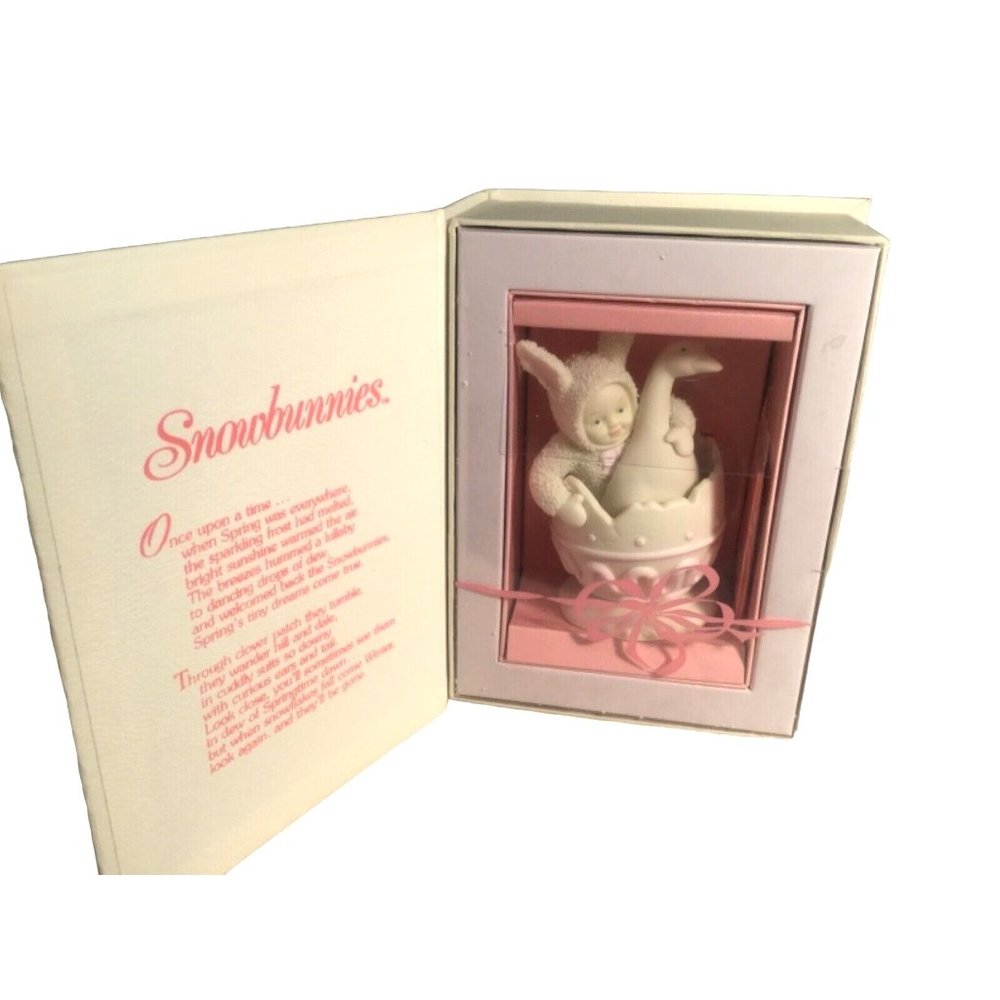 Dept 56 Snowbunnies Double Yolk 1998 Springtime Stories 26293-NEW IN BOX